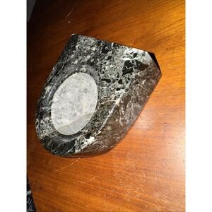 Vintage Black Marble Ashtray